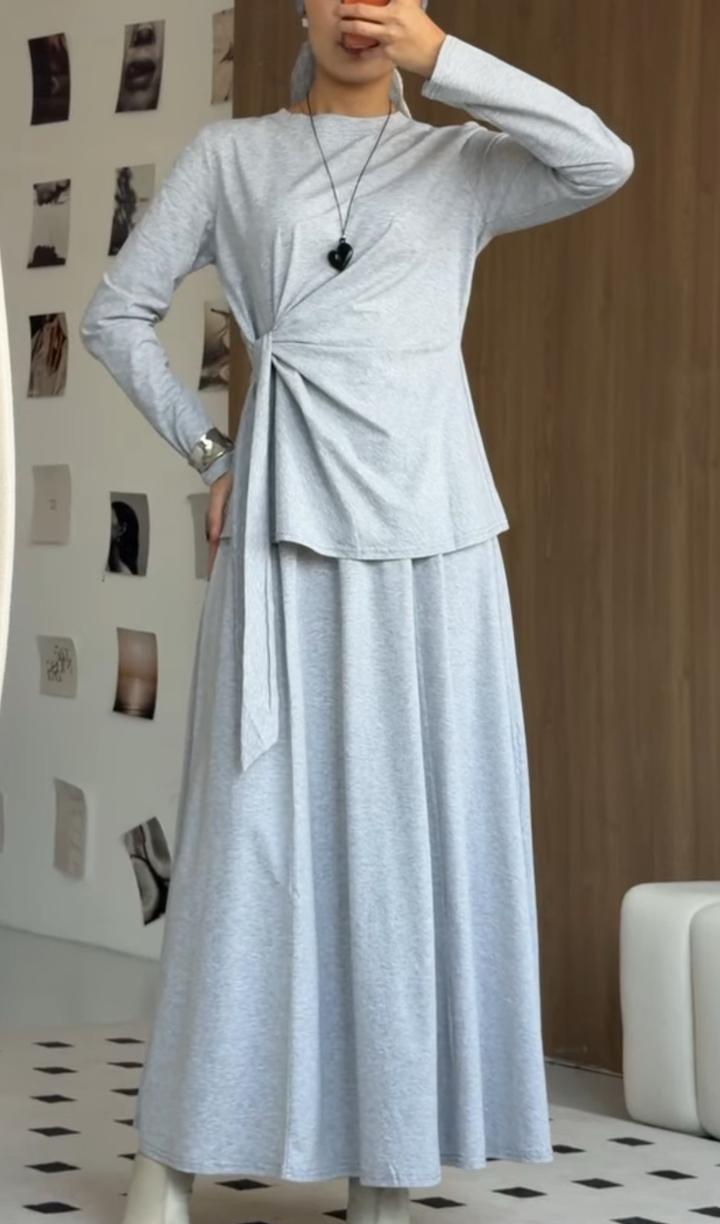 Двойка с юбкой цвет меланж