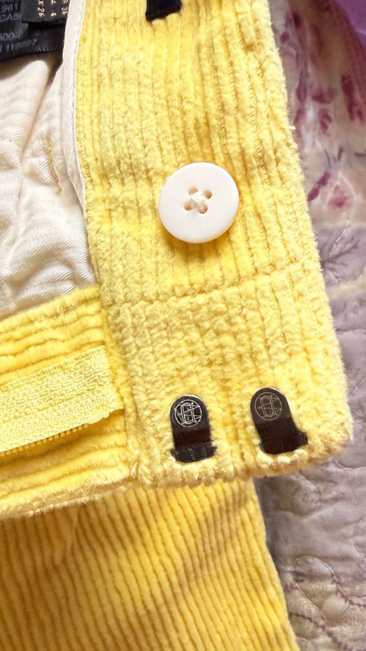 Желтые вельветовые джинсы Massimo Duti, 36