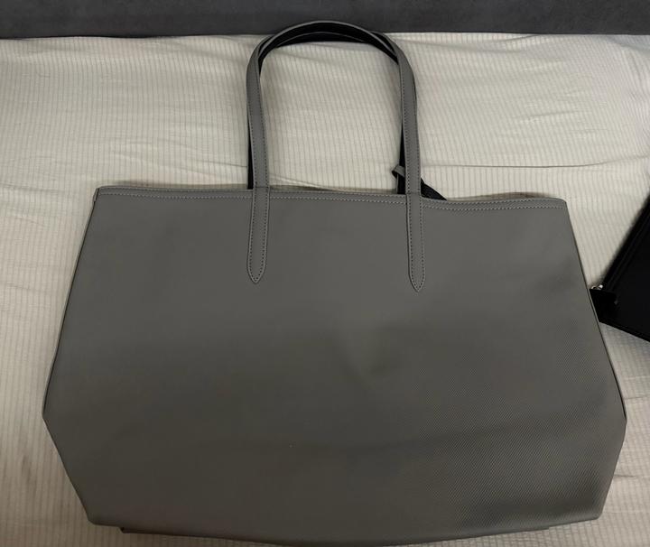 Lacoste Tote Bag серый, черный