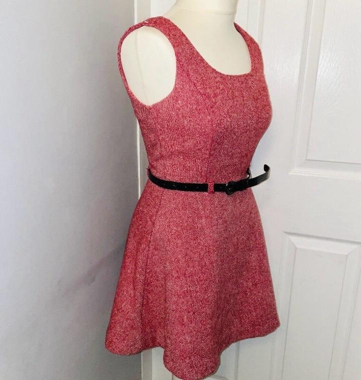 Твидовый винтажный шерстяной сарафан на весну