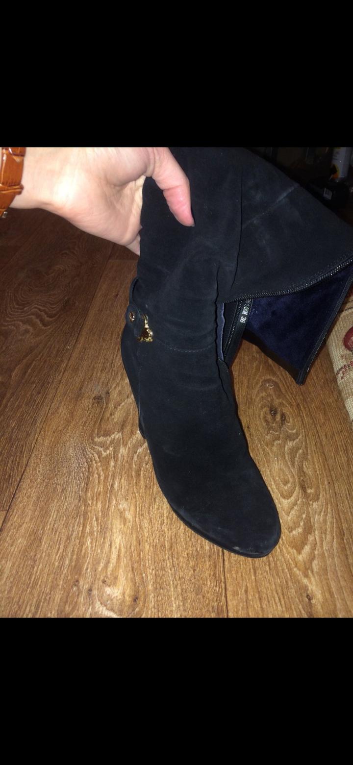 замшевые сапоги