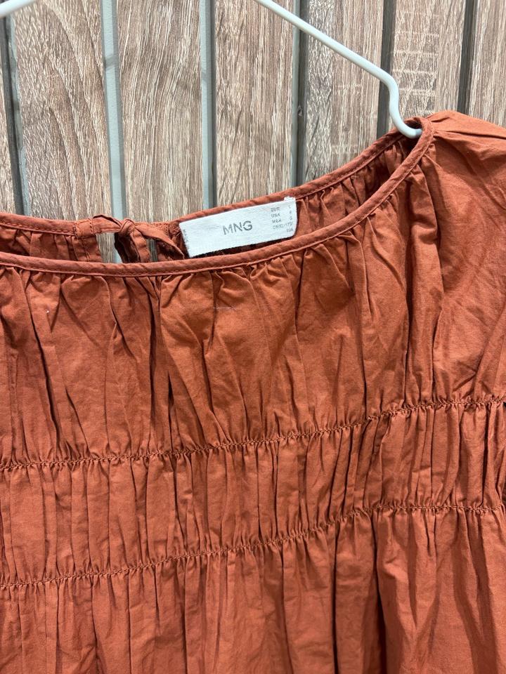 новая терракотовая блузка Mango весна- лето