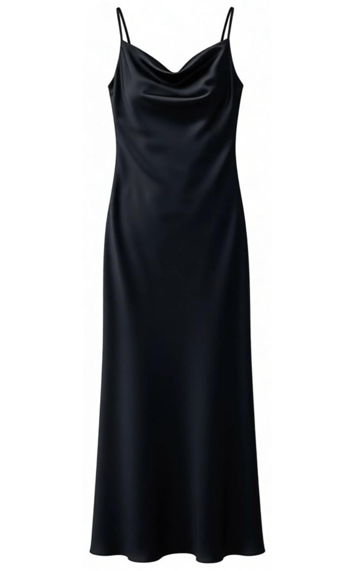 Атласное платье-комбинация