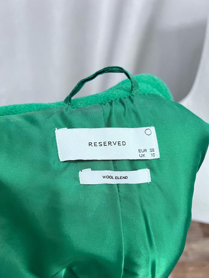 Пальто длинное зеленое