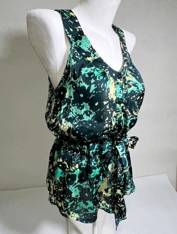 Винтажный топ блуза M (46 размер) летний без рукавов