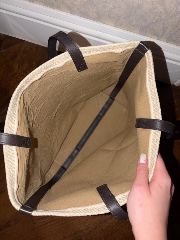 LOEWE Puzzle Fold Tote Beige Jacquard Canvas