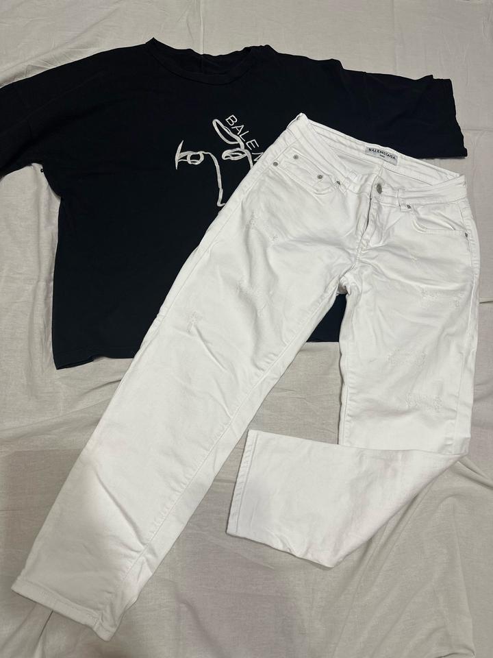 Джинсы Balenciaga в белом цвете