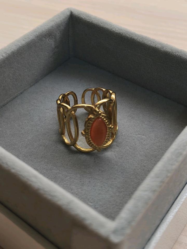 Комплект украшений серьги+кольцо нержавеющая сталь