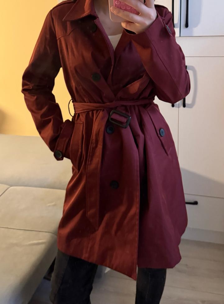 Тренч винный m размер
