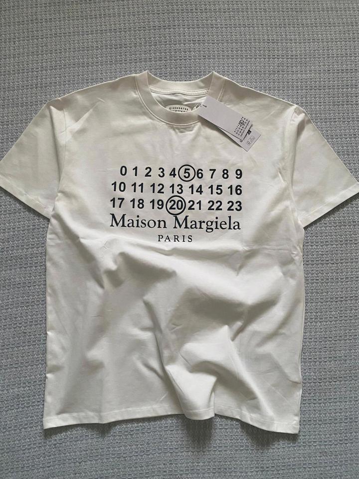 Белая футболка Maison margiela