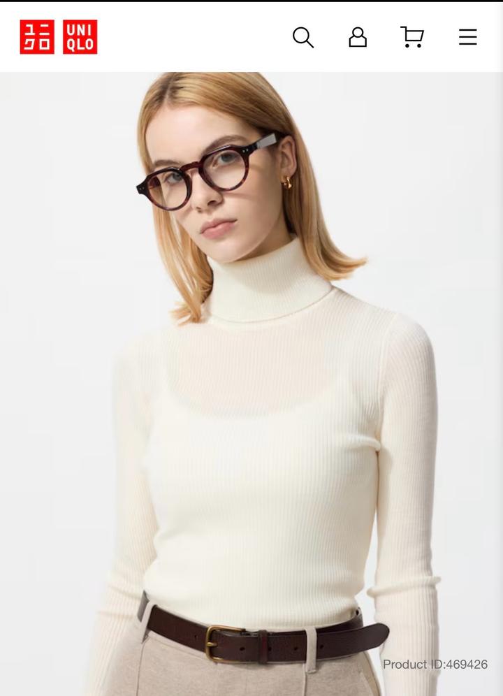 Новая водолазка Uniqlo из 100% мериносовой шерсти