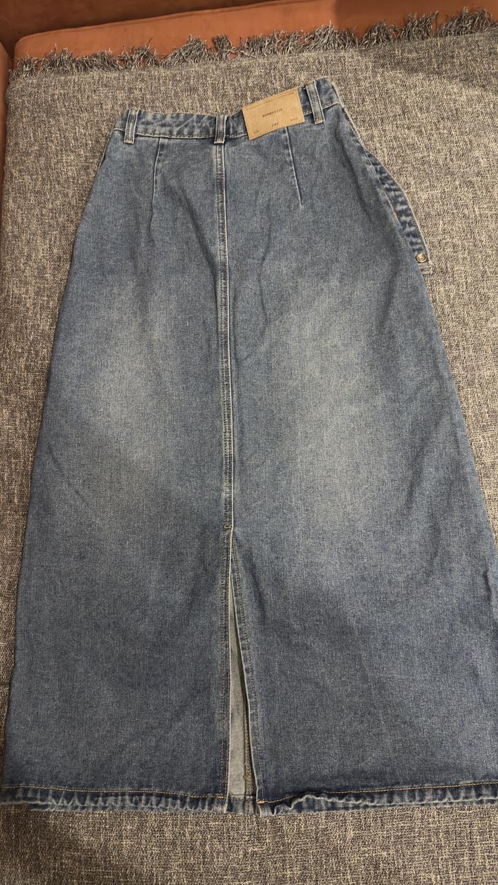 Джинсовая юбка макси
