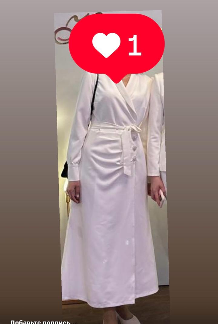 Белое платье Казахстанский брэнд