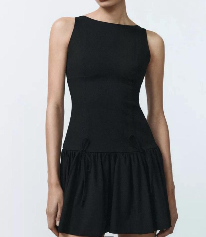 черное платье zara