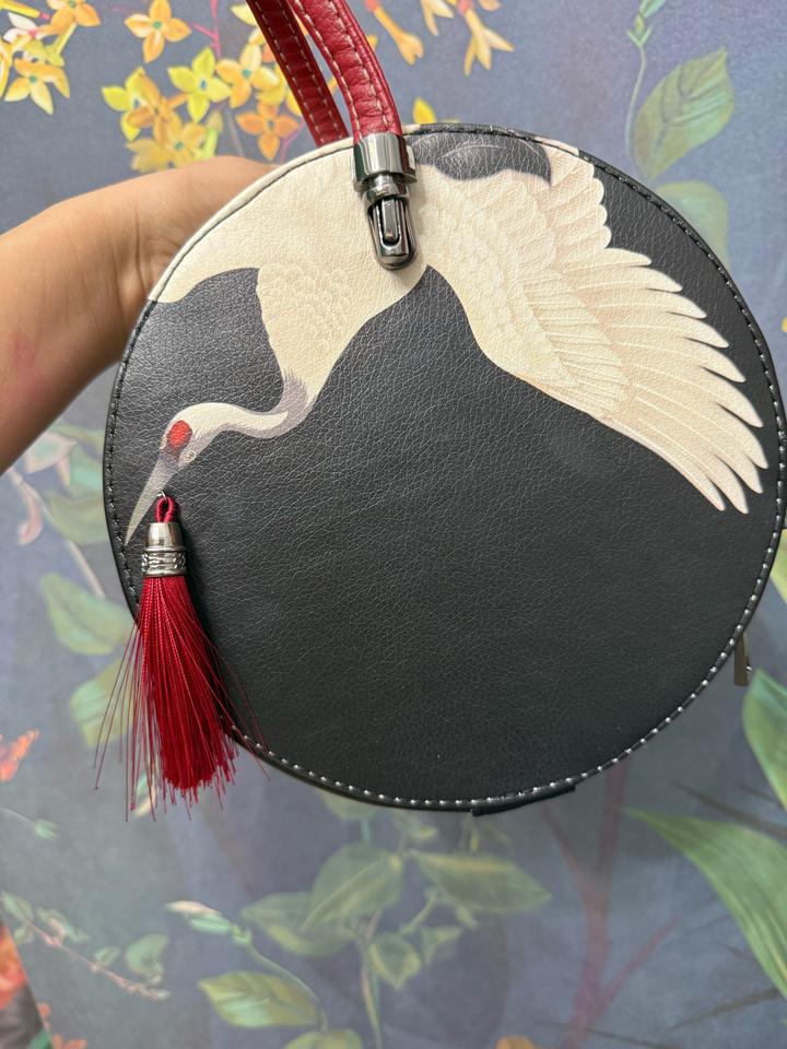 Круглая сумка «Журавлик»