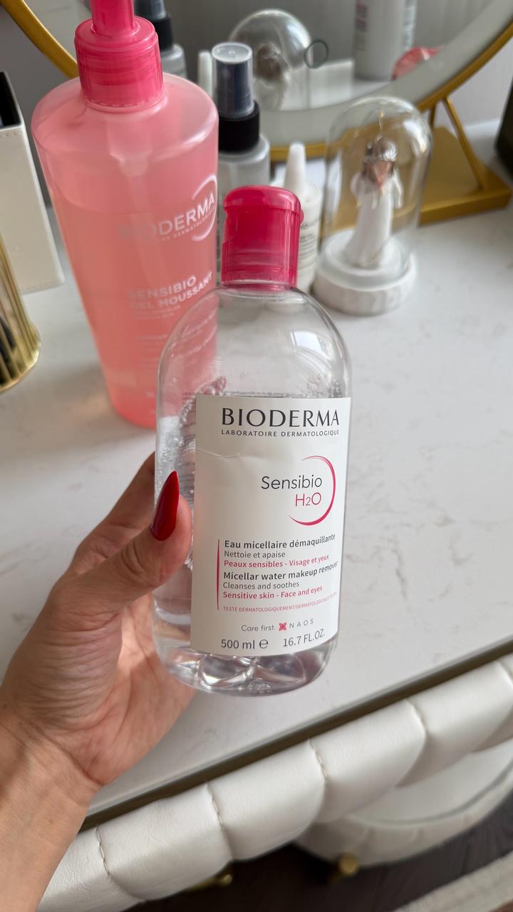 Набор для лица BIODERMA sensibio миццелярнчя вода. очищающий гель для лица