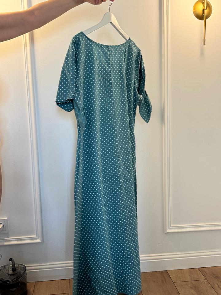 Итальянское платье в горошек из хлопка