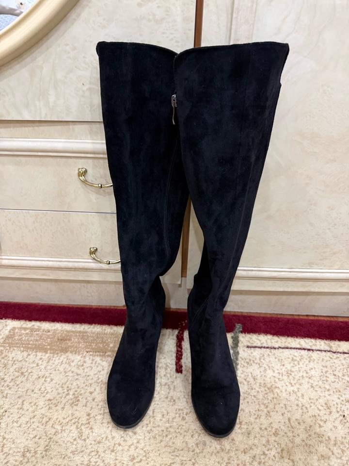 Замшевые сапоги