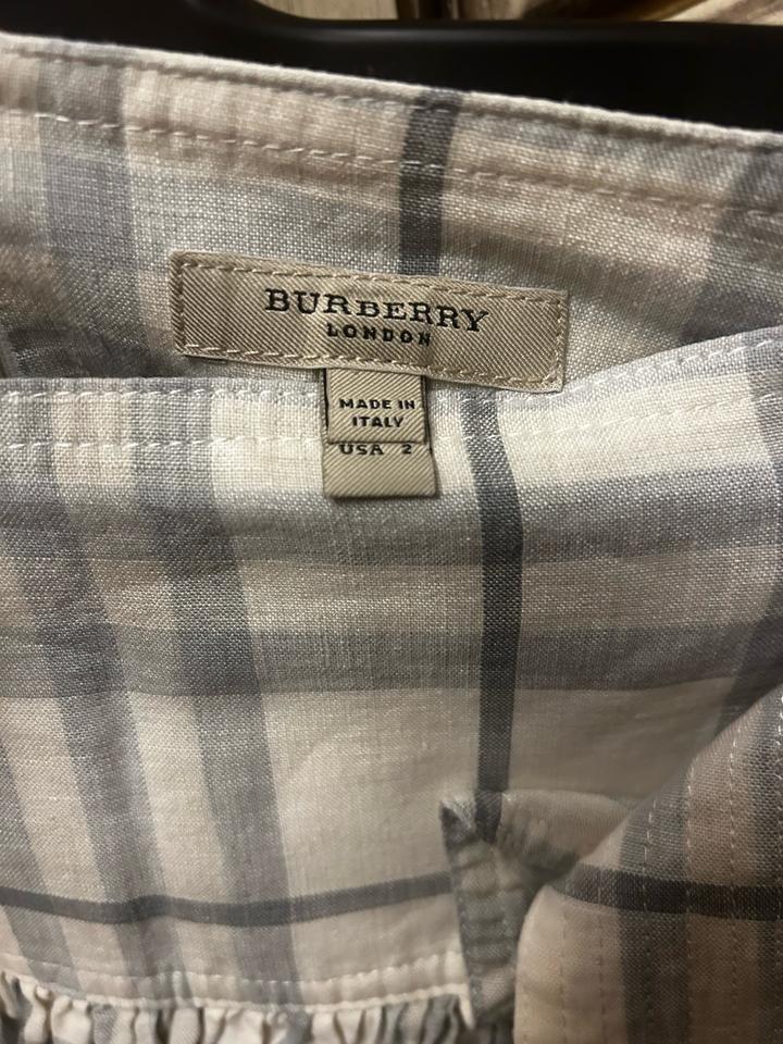 Серо-белое клетчатое Burberry юбка