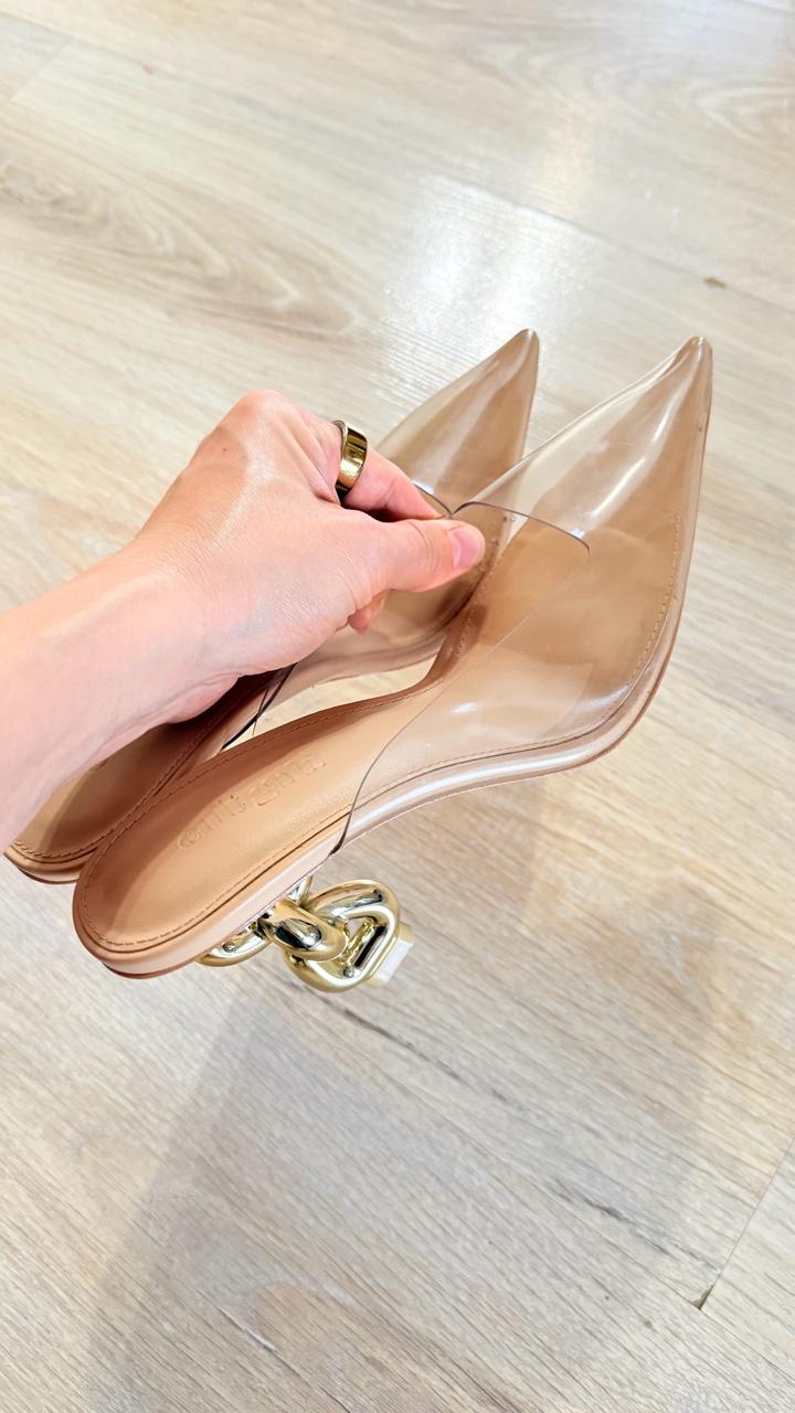 CULT GAIA мюли Carmen, прозрачный, золотой