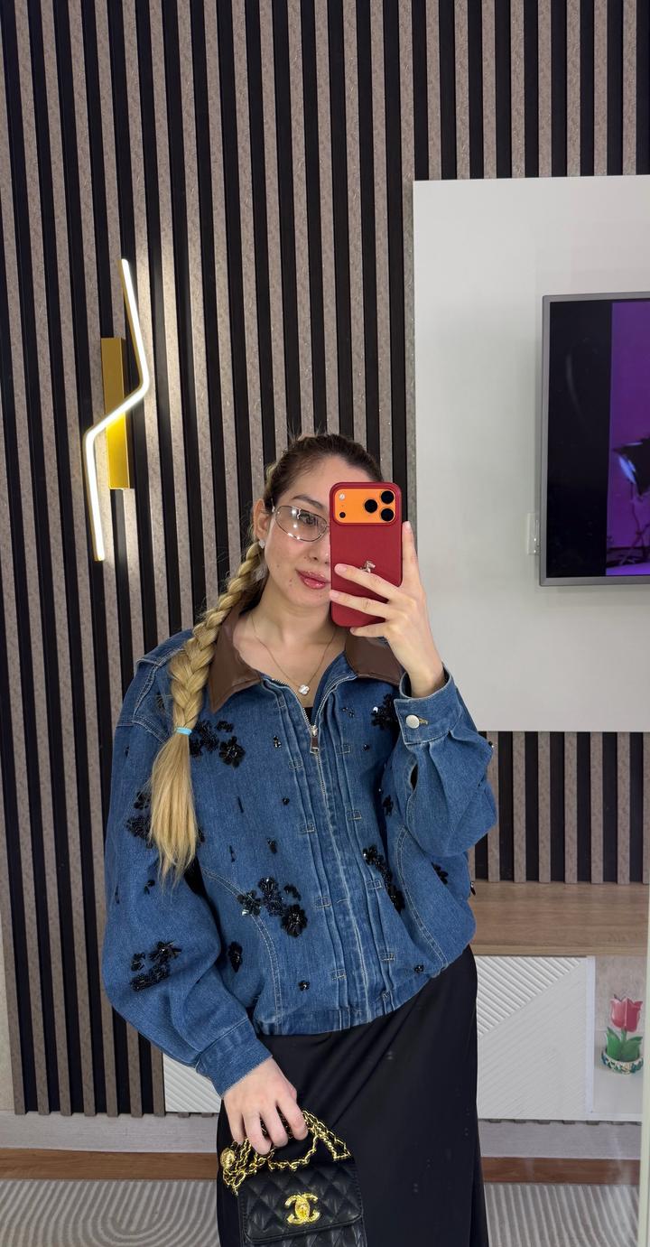 Бомбер джинсовый