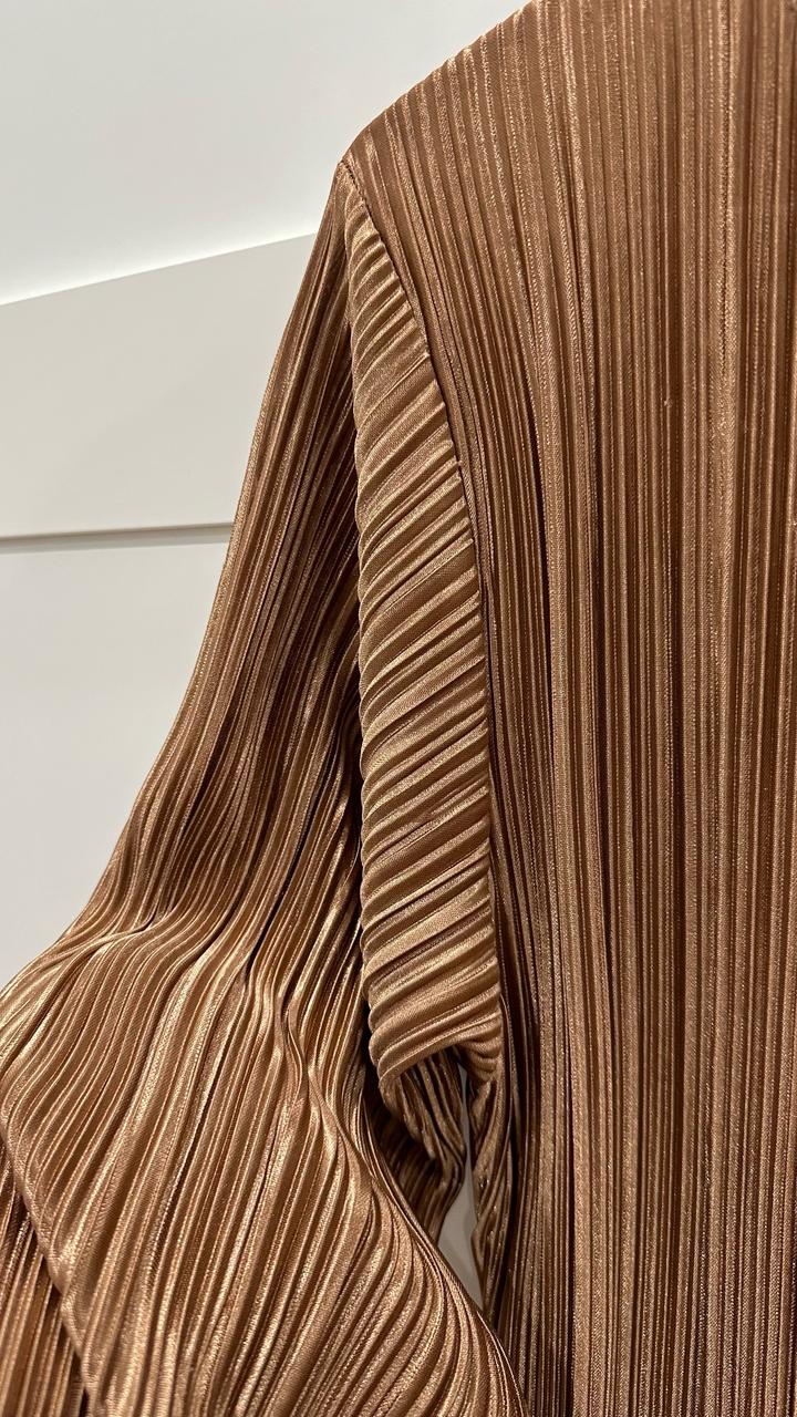 Платье плиссе в шоколадном оттенке 🤎