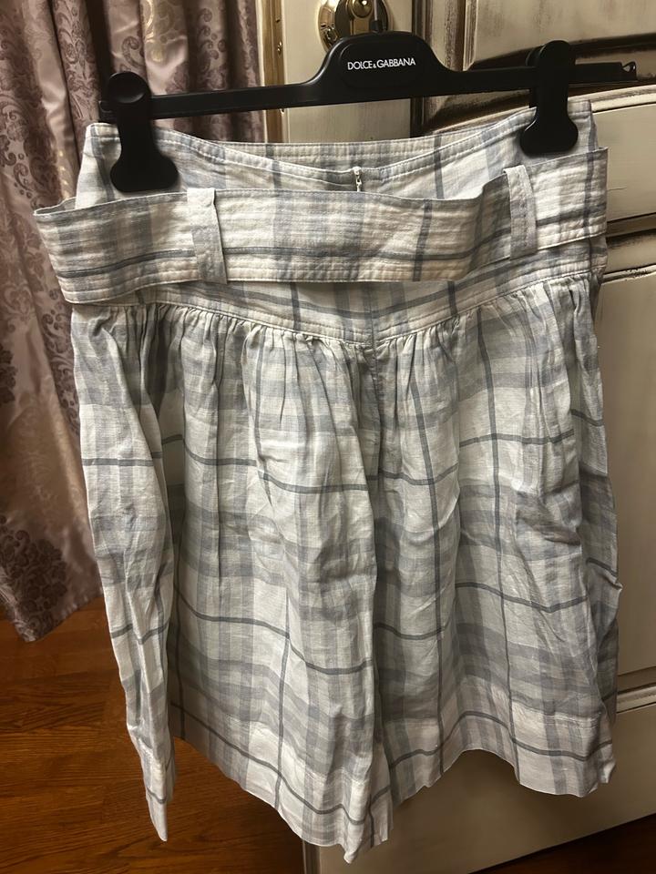 Серо-белое клетчатое Burberry юбка