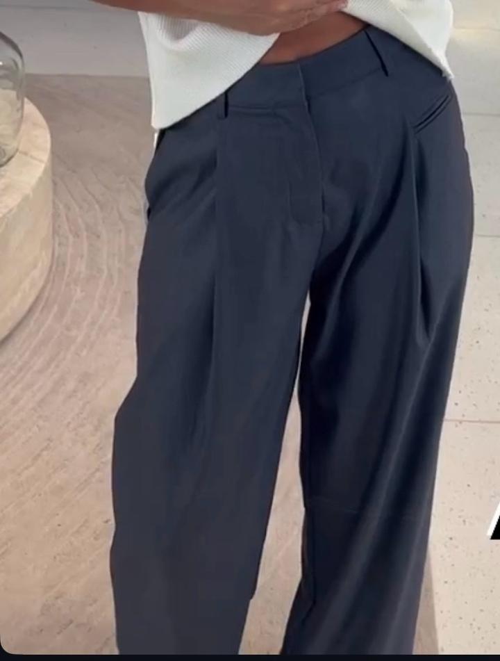 Брюки палаццо серые М