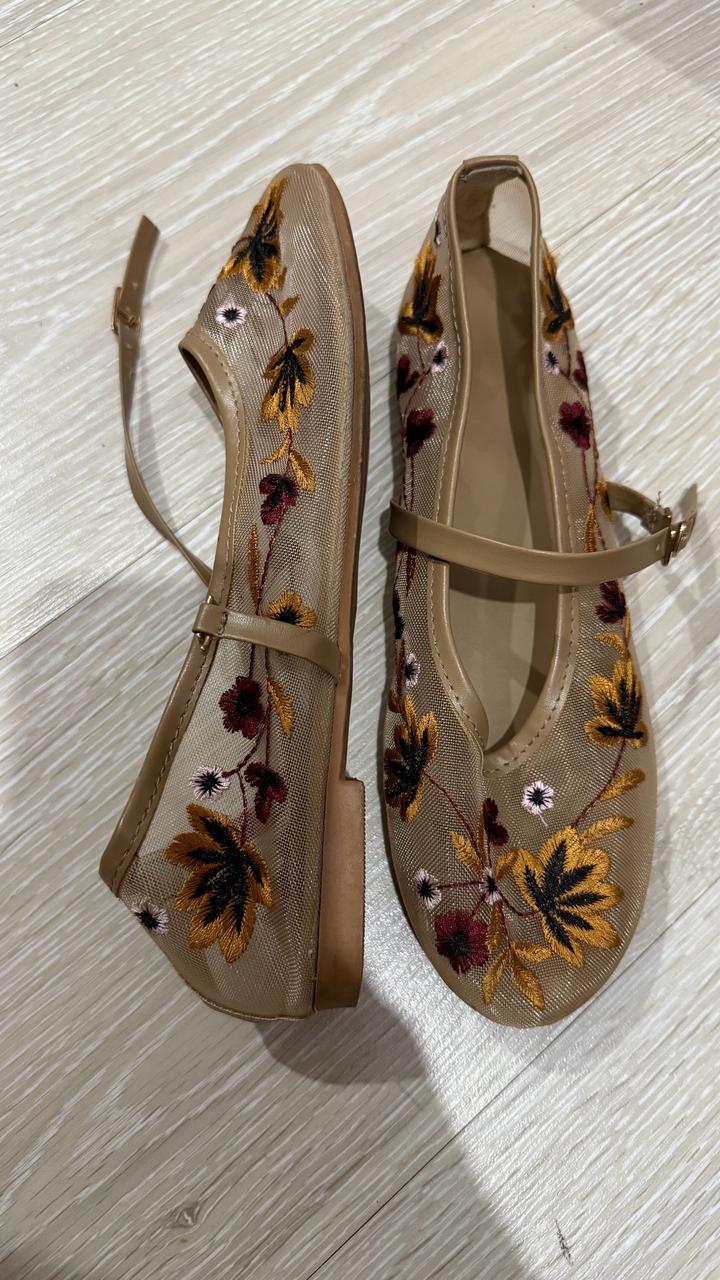 🥿Стильные балетки с вышивкой