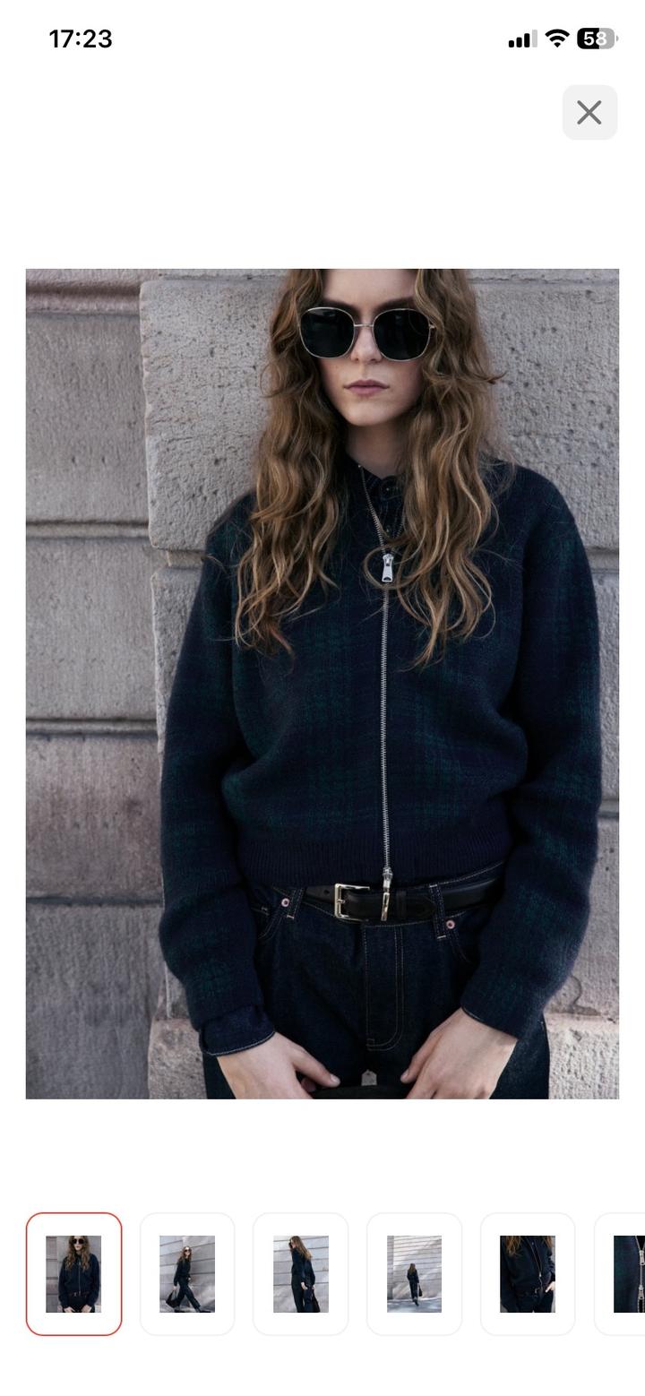 КАРДИГАН В КЛЕТКУ С МОЛНИЕЙ