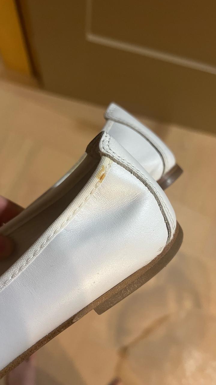 Белые нарядные детские балетки