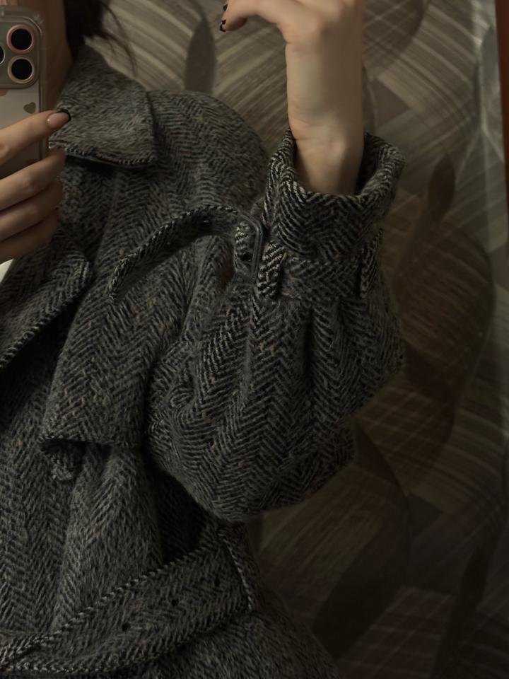 Пальто из альпаки и овечьей шерсти