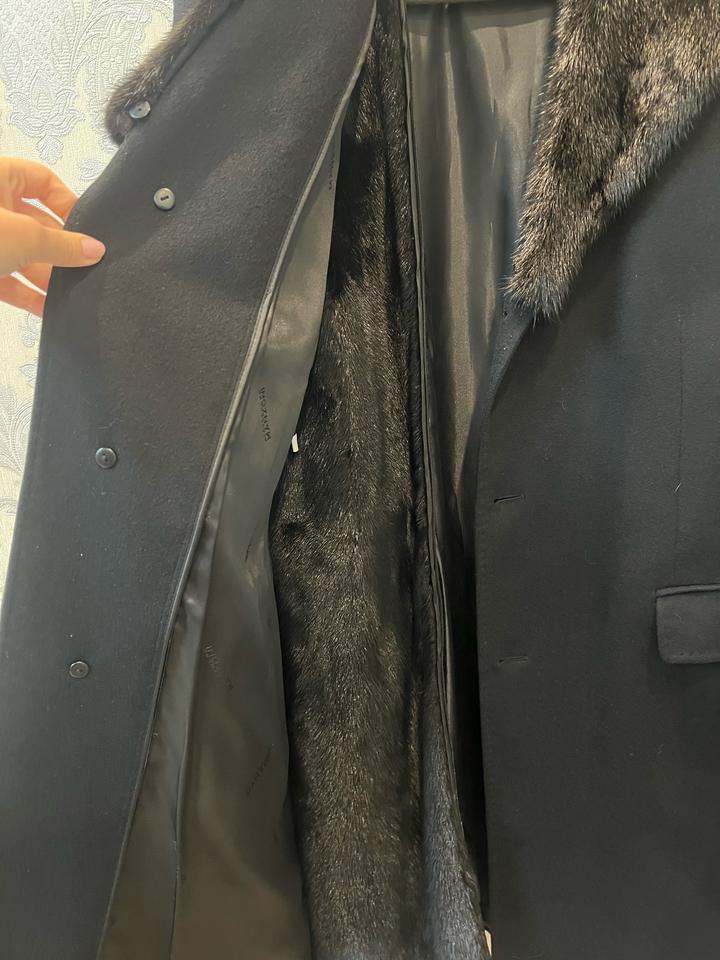 Мужское пальто с подкладом из норки