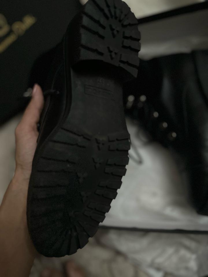 Massimo Dutti ботинки из бычьей шерсти кожи и Напа