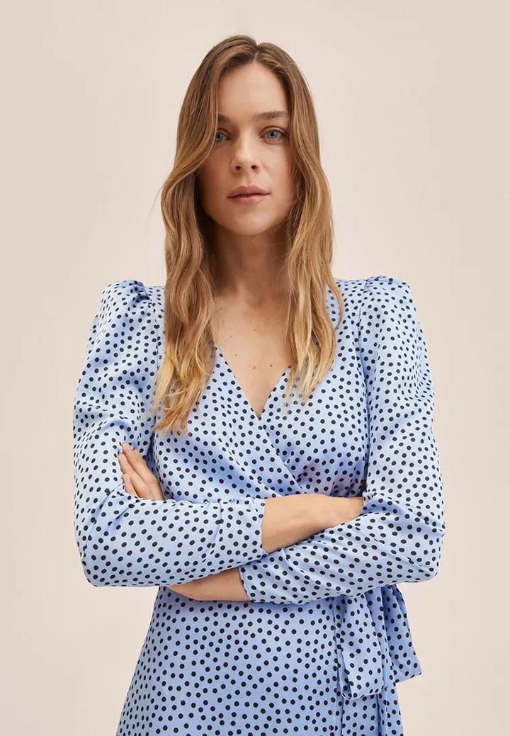 Платье манго в горошек