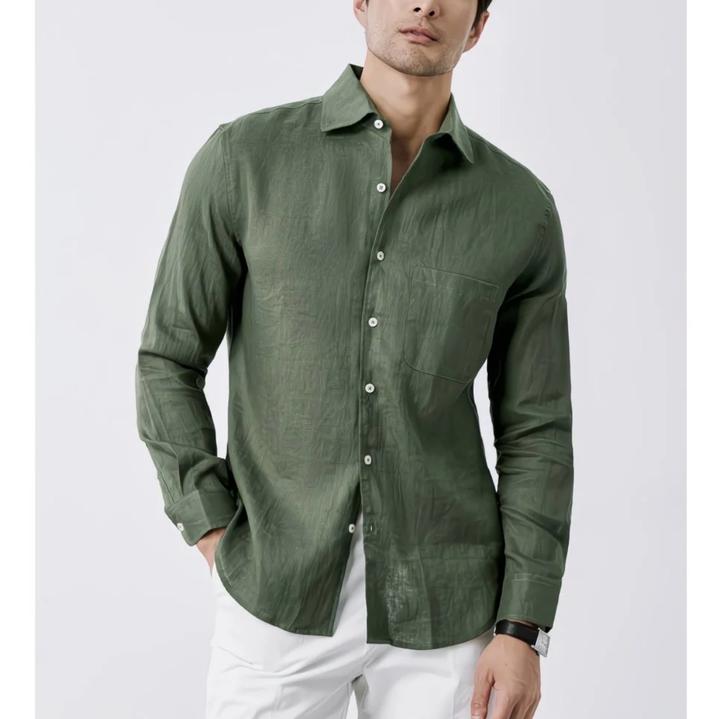 Мужская рубашка 100% лён