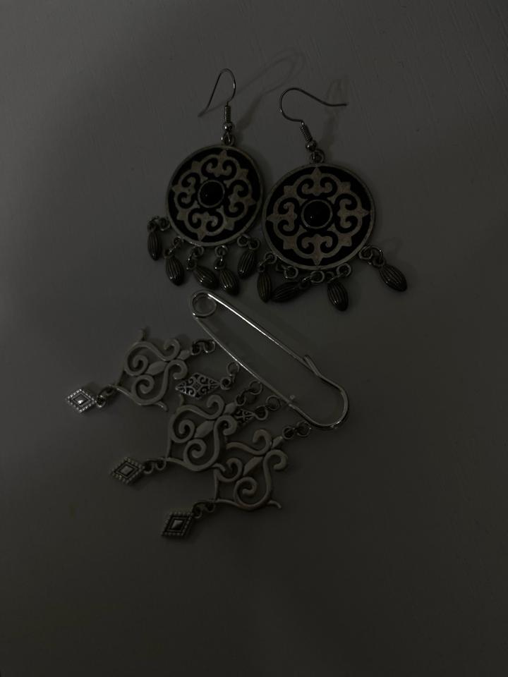 Серьги в этническом стиле (handmade-look)