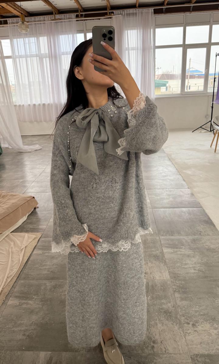 Серая двойка шерстяная