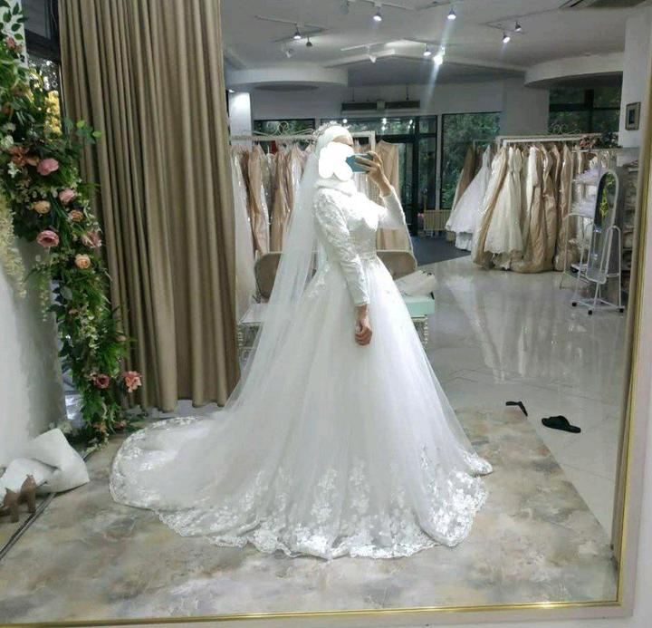 Свадебное платье закрытое