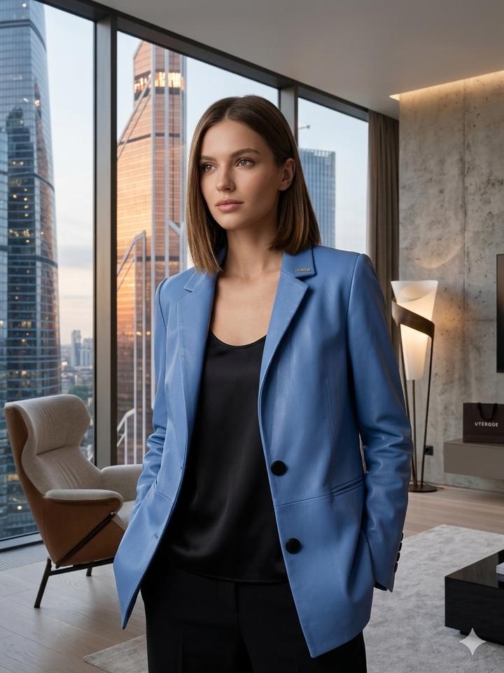 Пиджак натуральная кожа