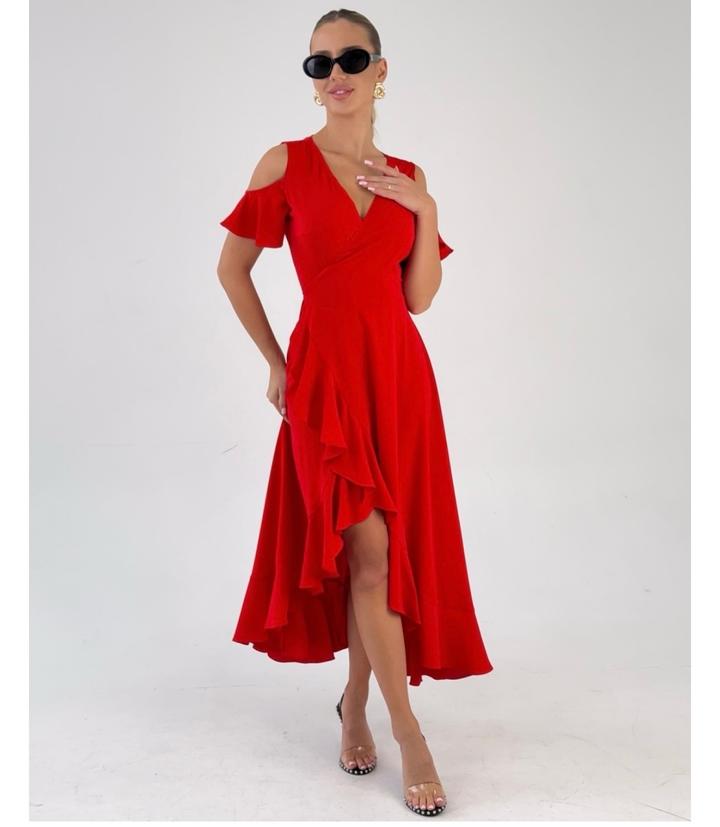 Красное платье на запах