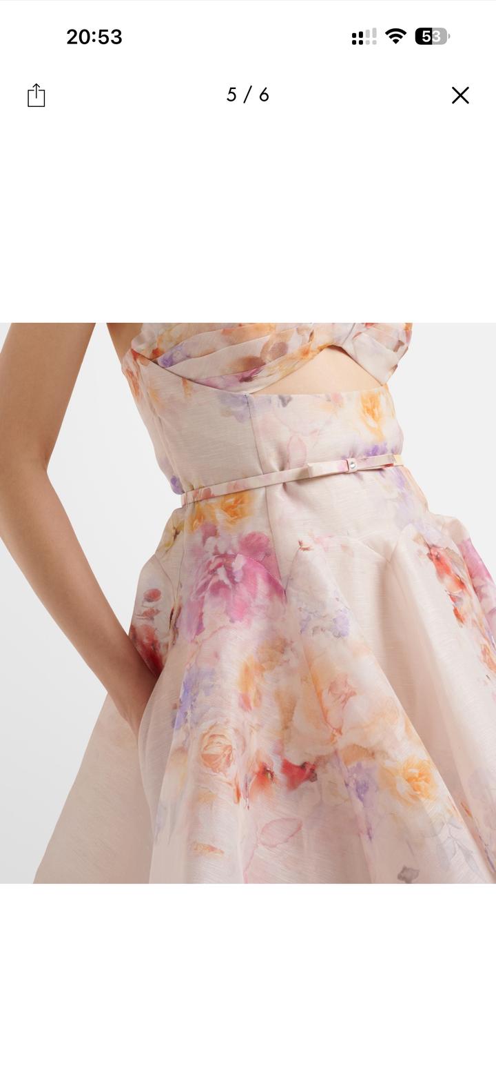 Zimmermann Crush платье из льна и шелка