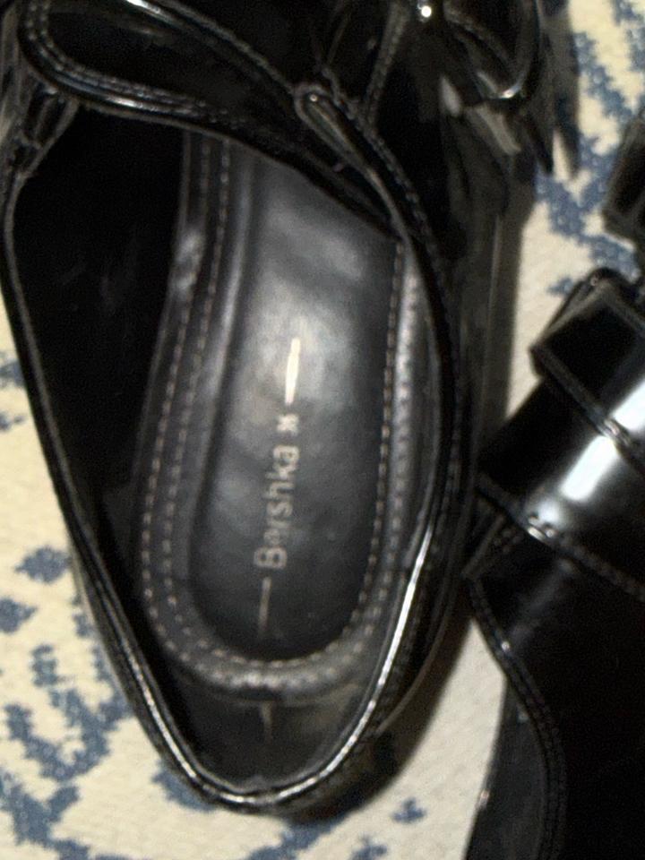 Bershka black Chunky Buckle Platform