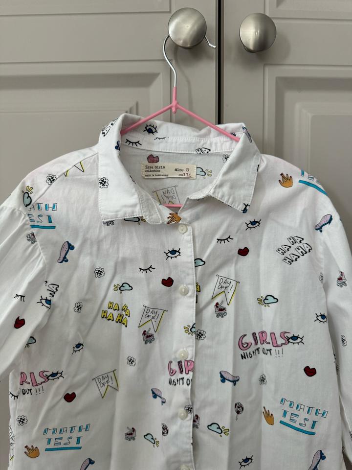 Рубашка zara для девочки