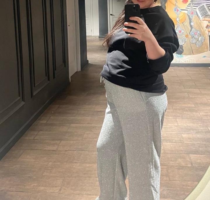 Брюки с люрексом