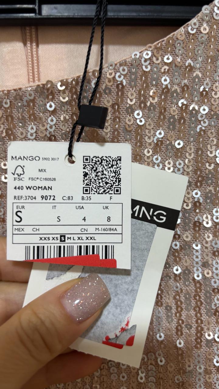 Блестящее платье Mango