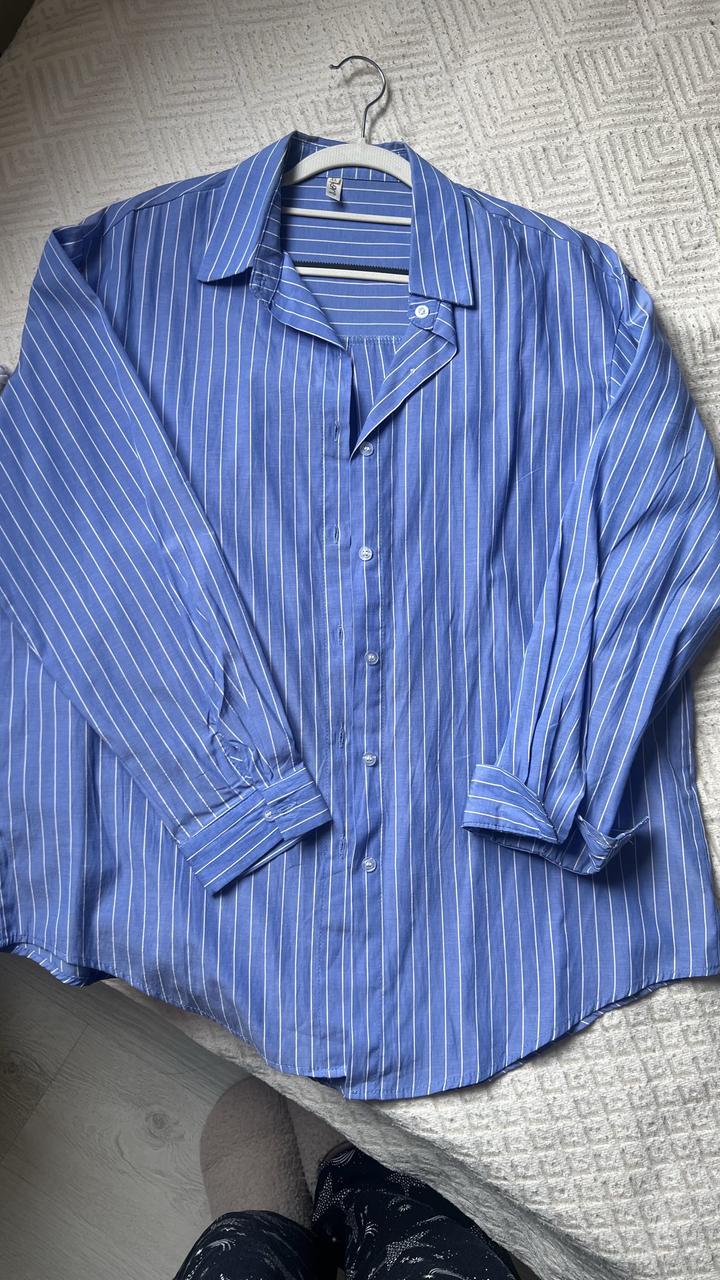 Рубашка в полоску на размер 46