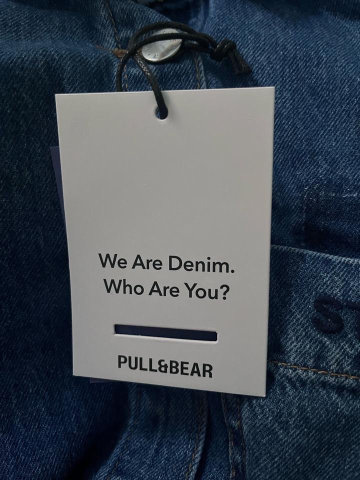 Темно синяя джинсовка Pull and Bear