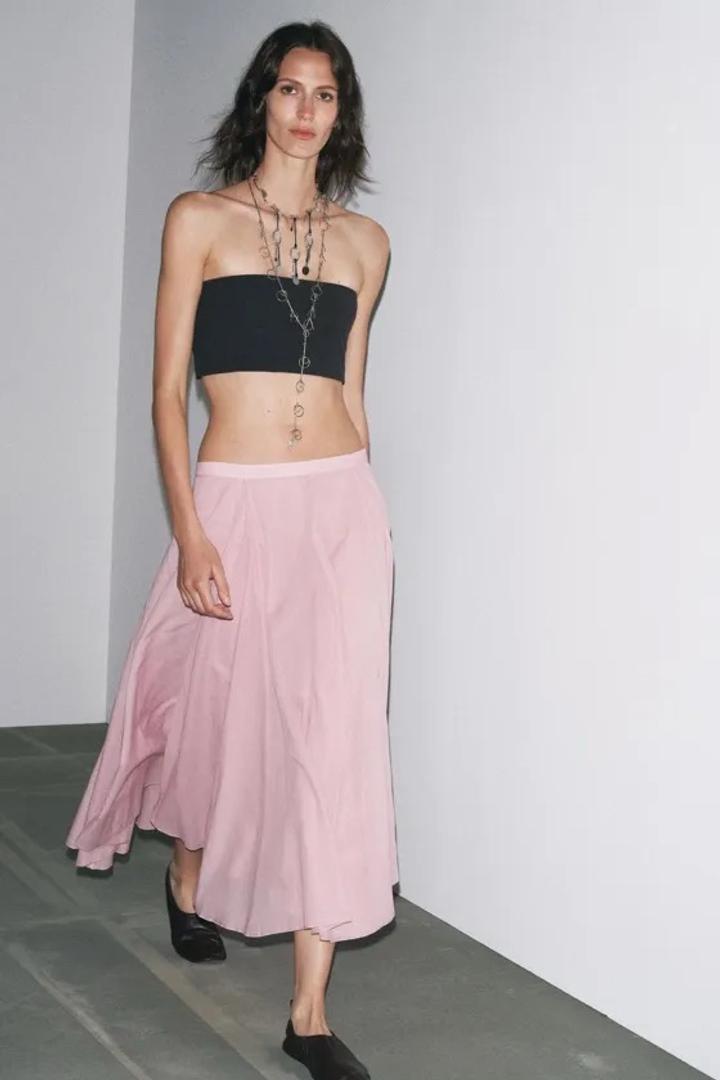 Стильная юбка Zara 100% хлопок L
