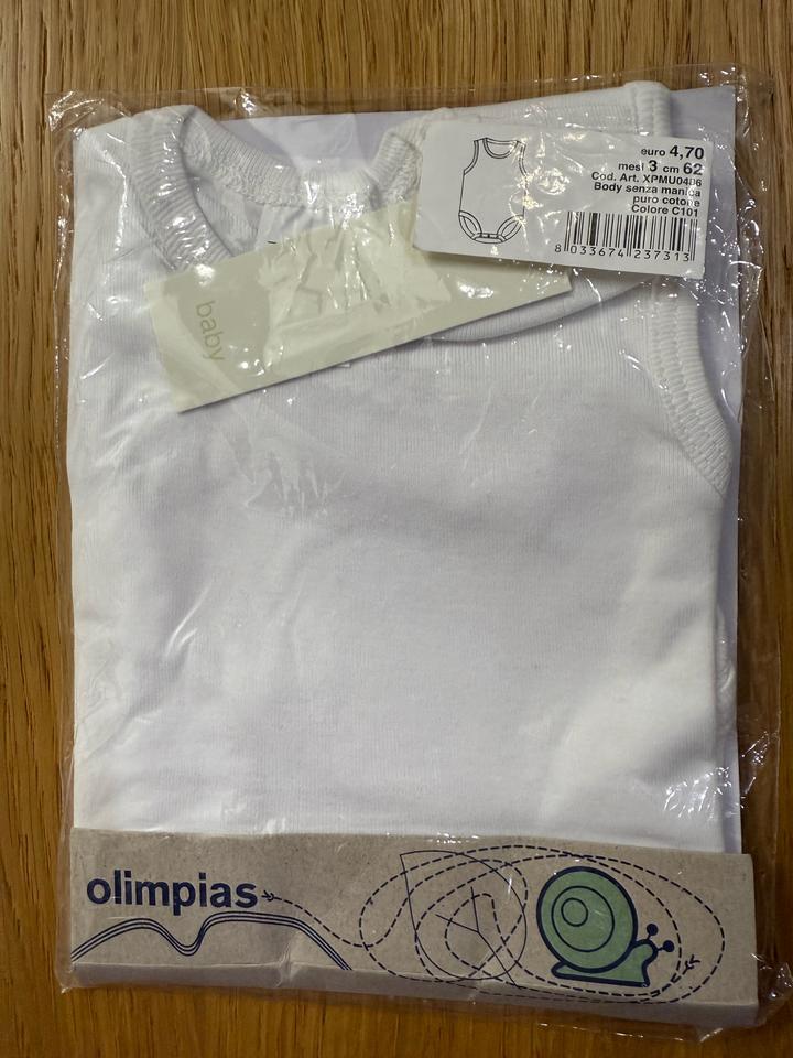 Белый Боди для малышей Olimpias